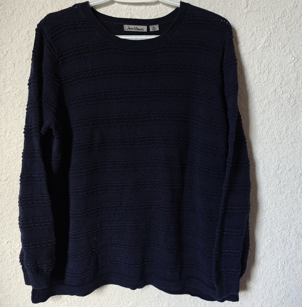 JASON MAXWEL Navy Sweater
